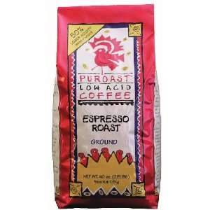   Acid Coffee Low Acid Espresso Roast Grind Fine Grind, 2.5 Pound Bags