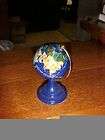   Globe with Jade and Mother of Pearl with Gold Trim World Globe Nice