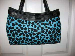 ONE 31 THIRTY TOO Fitted Purse Skirt (Cover)   Teal & Black Giraffe 