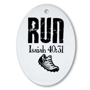  Isaiah 4031 Run Sports Oval Ornament by 