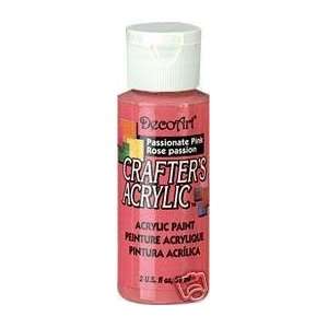   DecoArt Crafters Acrylic Paint 2oz Passionate Pink