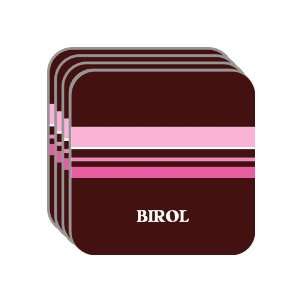 Personal Name Gift   BIROL Set of 4 Mini Mousepad Coasters (pink 