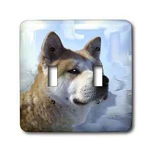  Dogs Akita   Akita Portrait   Light Switch Covers   double 