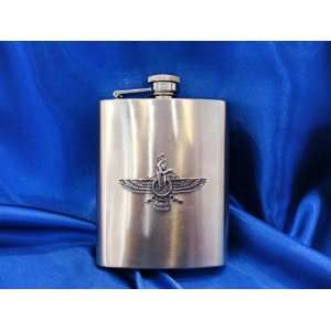 Farvahar 7oz Portable Pocket Flask Iranian Persian Gift Iran Persia 