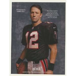  1999 Falcons Chris Chandler Got Milk Mustache Photo Print 