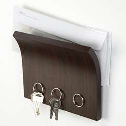   Magnetter Key Panel & Letter Holder ESPRESSO wood 028295180696  
