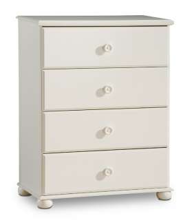 Sand Castle Collection 4 Drawer Chest in Pure White Fin  