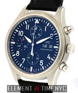 IWC Pilot Chronograph Stainless Steel Black Dial 42mm IW3717 01  