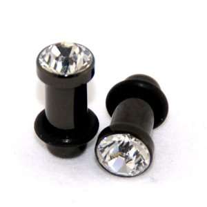     Anodized Black , Size 4G (Gauge) or 5mm, One (1) Pair Jewelry