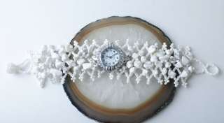 white turquoise wrist Watch Beads Bracelet 7 L3910  