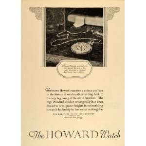  1926 Vintage Ad Howard Pocket Watch Fob Keystone Case 