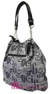 NEW Patchwork G Rock Star Studded Drawstring Hobo Handbag SET