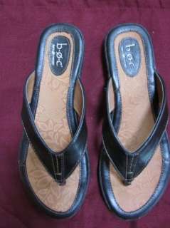Womens BOC Born Concept dark brown thong flat sandals 9  