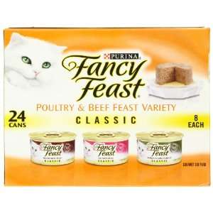 Fancy Feast Poultry & Beef Feast variety Pack, 3 Flavor Variety Pack 