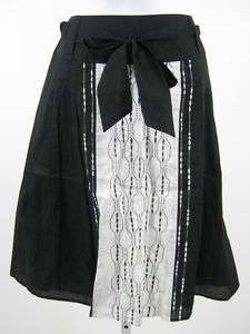 NWT SUNNY LEIGH Black White A Line Skirt Sz 2  