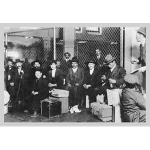    Art Immigrant Men Sitting at Ellis Island   02577 8