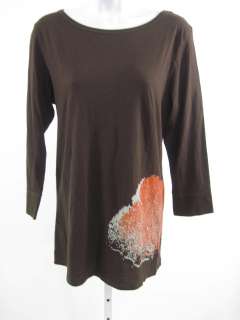 NEW LILLA P Brown Long Sleeve Shirt Top Size X Large  
