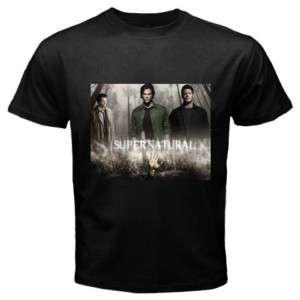 Sam and Dean Supernatural Tv Show Black T Shirt Men  