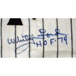 Whitey Ford Autographed Uniform   Mn Psa Dna W hof 74   Autographed 
