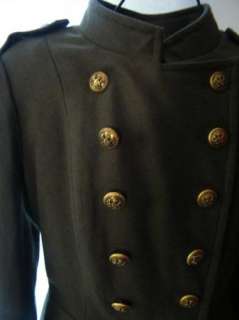 BEBE WOOL 166725 coat jacket MILITARY Army green  