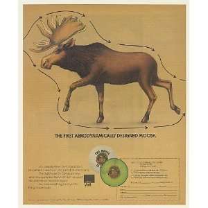  1983 Aerodynamically Designed Moose Moosehead Disc Print 
