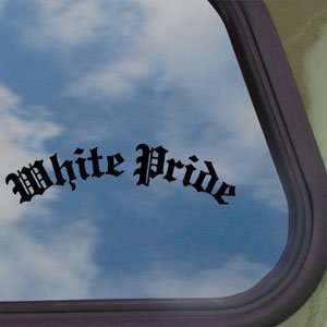 White Pride Black Decal Car Truck Bumper Window Sticker