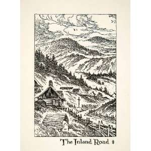  1947 Lithograph Inland Road Charlevoix County Quebec 
