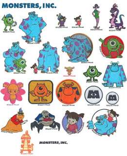 Brother Disney Monsters Inc Embroidery Memory Card New 12502605010 