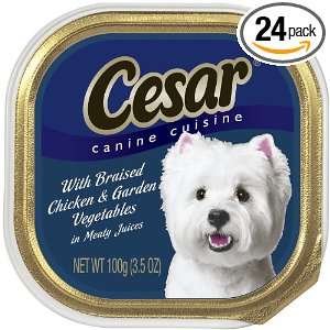 Cesar Canine Cuisine with Braised Chicken & Garden Vegetables for 
