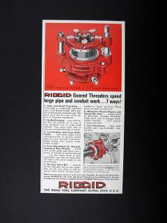 Ridge Tool Co Ridgid No. 141 Pipe & Conduit Threader 1965 print Ad 