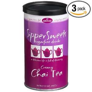 Sipper Sweets Sugarfree Creamy Chai Tea, 5.5 Ounce Tins (Pack of 3 