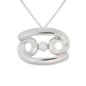   and Diamond Cancer Pendant (0.005 cttw, I J Color, I2 Clarity), 18