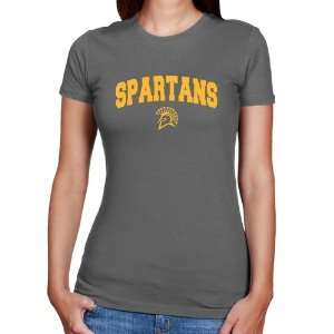  San Jose State Spartans Ladies Charcoal Logo Arch Slim Fit 