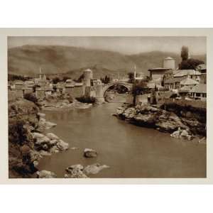  1926 Bridge Mostar Bosnia and Herzegovina Photogravure 