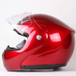DARK WINE RED MODULAR FLIP UP MOTORCYCLE HELMET DOT Size S, M, L, XL 