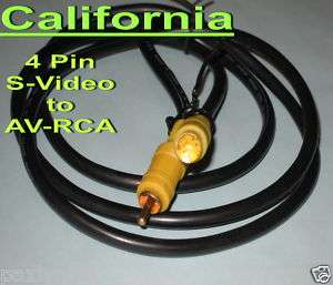 pin S Video TV to AV RCA Converter Adapter Cable  