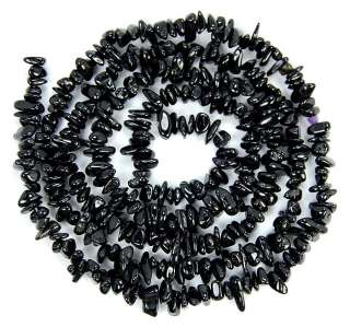 4x5 6x11mm Natural Black Tourmaline Freeform Beads 36  