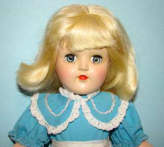 C1949 53 Ideal Toni Doll Blonde P 90 Aqua Dress with Box Play Wave Kit 