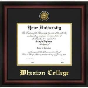  Wheaton College Gold Embossed Medallion 18x14 Diploma 