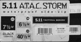   ATAC) STORM SIDEZIP 8” WATERPROOF BOOTS (NEW) 7.5W ( 5.11 )  