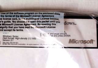 Microsoft Windows 3.1   Operating System   Installation Discs Only 