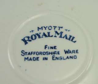 Royal Mail Blue Cup and Saucer by Myott/Staffordshire  