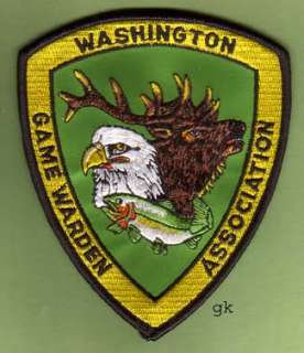 WASHINGTON STATE GAME WARDEN PATCH EAGLE TROUT  