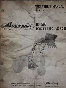 New Idea 506 Front End Loader Operators Owners Manual  