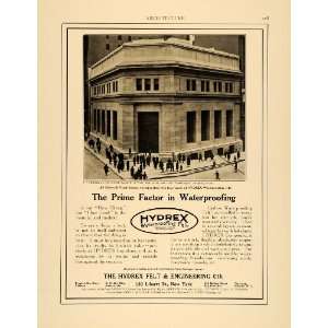  1915 Ad Hydrex Felt Engineering J P Morgan Bank Building 