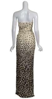 EMANUEL UNGARO Sexy Leopard Gown Dress $5250 44 10 NEW  