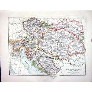   Map 1898 Hungary Austria Tyrol Italy Sardinia Sicily Corsica Home