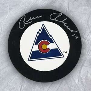  RENE ROBERT Colorado Rockies SIGNED Hockey Puck Sports 