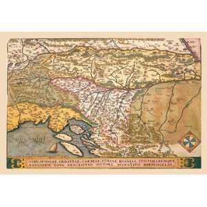  Map of Eastern Europe #3 28x42 Giclee on Canvas