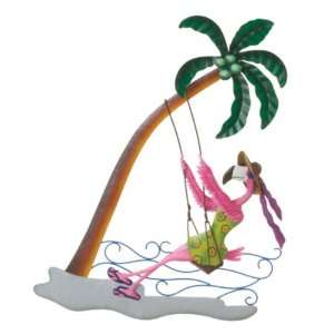    Wall Tropical Flamingo Decor Tin by Midwest CBK